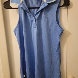 Puma Light Blue Sleeveless Athletic Top Size Medium